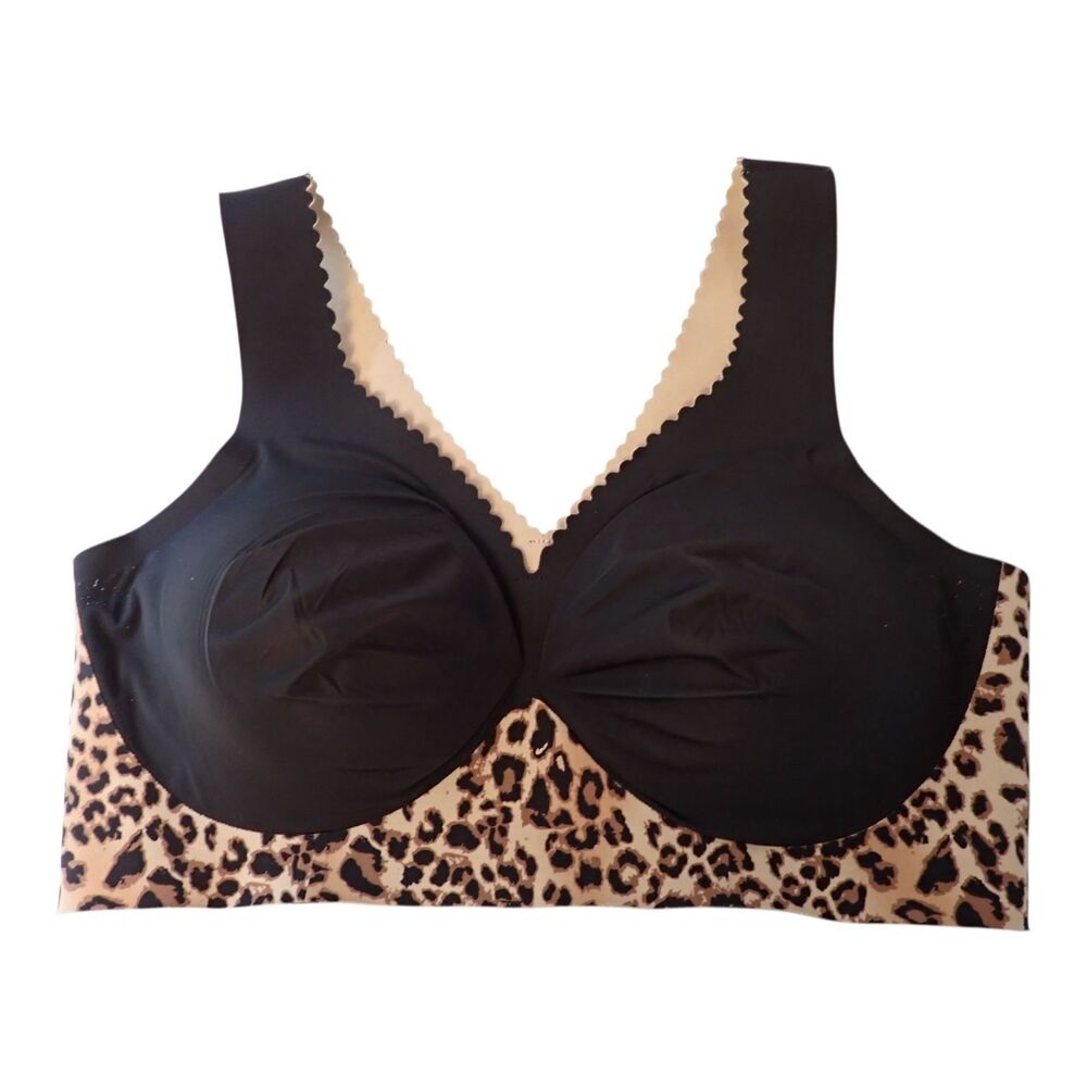 Evelyn Bobbie Evelyn Bra Medium Leopard Black Wireless Full Coverage Comfort